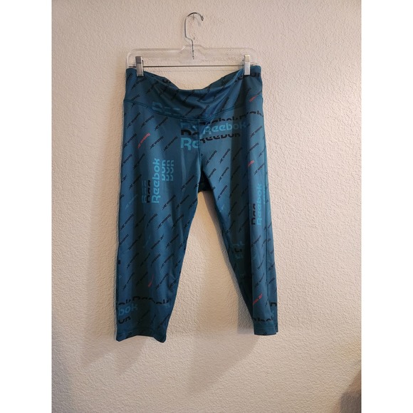 Reebok Logo Speedwick Womens Active Leggings Xl - Picture 1 of 6